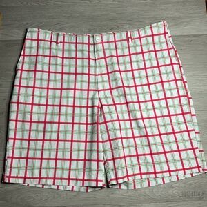 Golf America Men's Red Green Stripe Shorts Size‎ 42